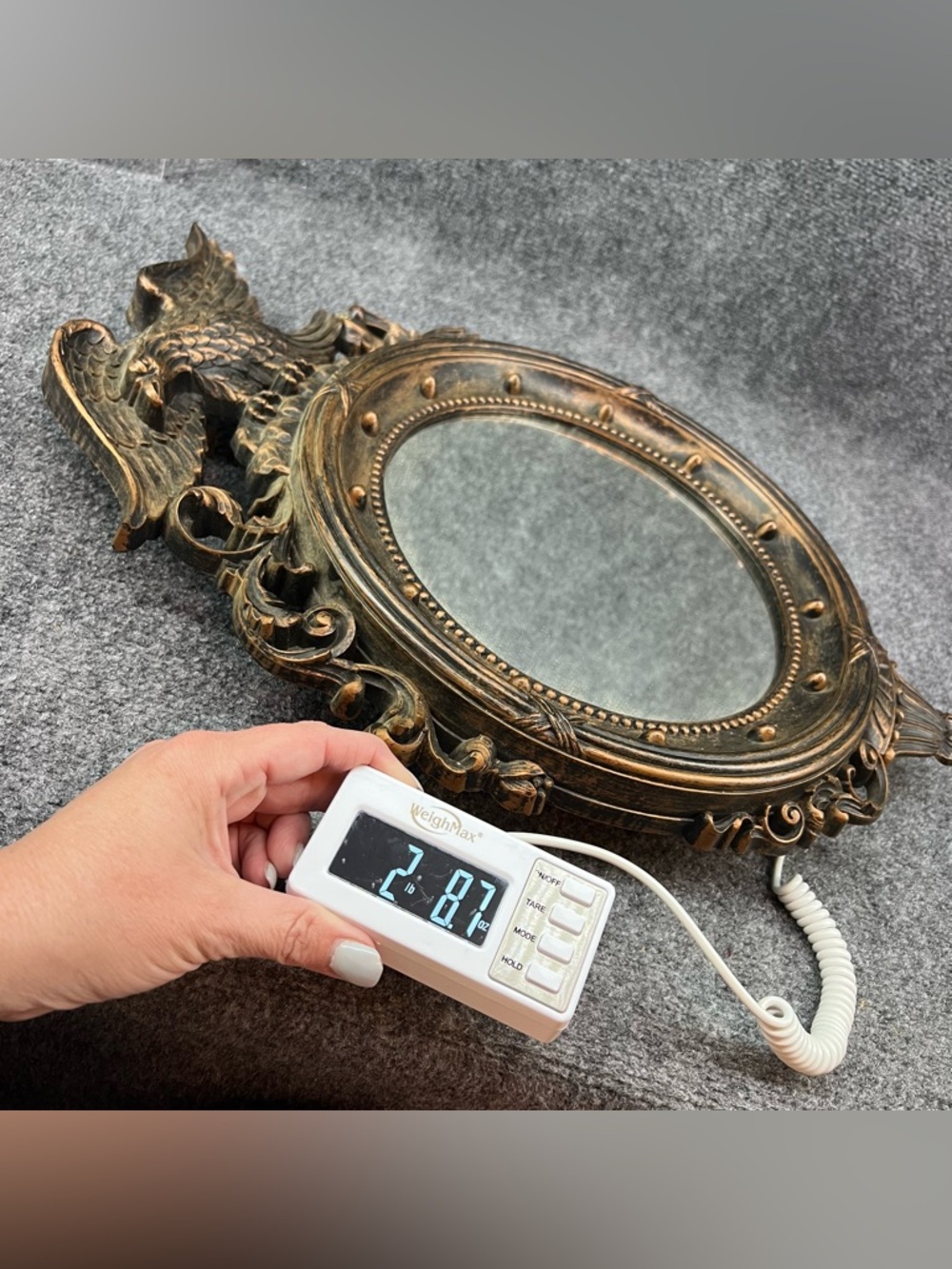 Vintage Dart Eagle Federal Style Flat Mirror Coppercraft #4007 USA 1959 Porthole - Picture 6 of 8